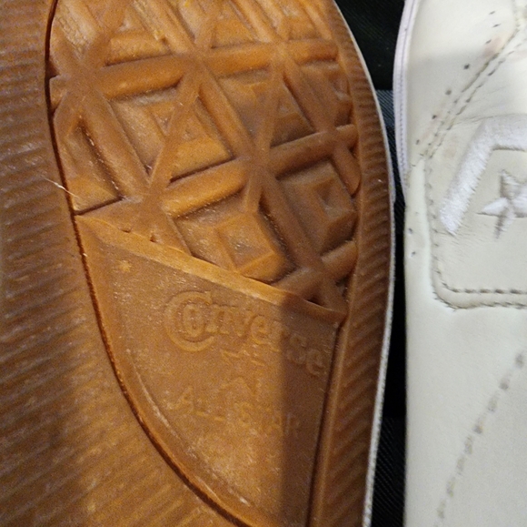 LOUIE LOPEZ CONVERSE LEATHER SNEAKERS SIZE 10 CREAM COLOR - Picture 14 of 16